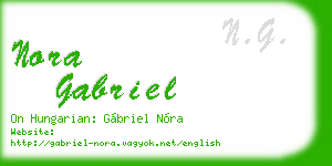 nora gabriel business card